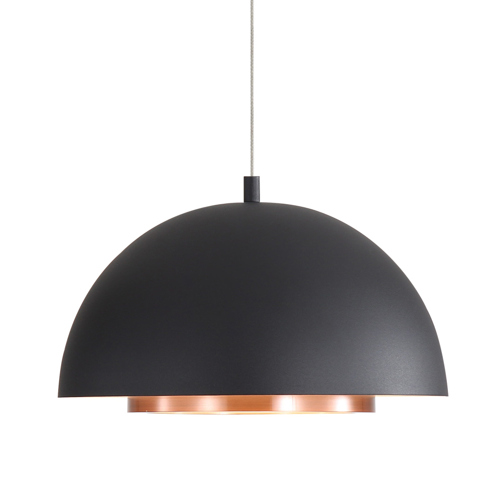 Wry Lighting Solsken Integrated LED 12in Pendant in Sand Black